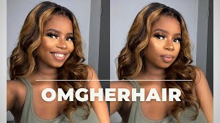 Installing And Styling A Wavy Honey Blonde Wig Ft Omgherhair | Hair Tutorial| South African Youtuber