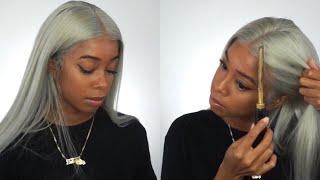 Watch Me Slay And Install This Grey Frontal Wig