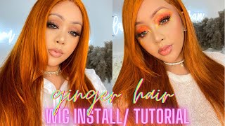 Recool Lace Front Ginger Sza Inspired Wig Install/ Tutorial - Beginner Friendly