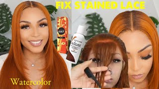 How To Fix Stained Lace After Watercolor Ginger Hair  Part 1, #Adore #Boldhold  #Gingerhaircolor