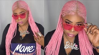  Slay Those Edges In Pink With Braids  Rcb103 Minaj 36" Wig Review | Ft. Mane Concept