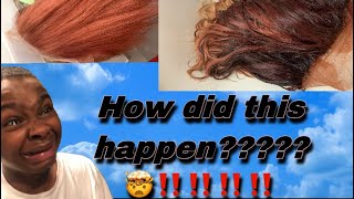 Wig Transformation Using Box Dye *Water  Color Method *