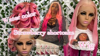 Very Detail Water Color Method | Strawberry Shortcake Wig