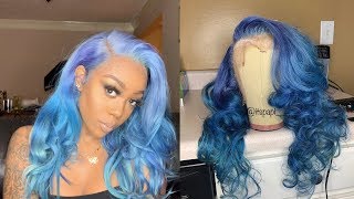 How I Dyed My Nipsey Blue Wig | Ft. Luv Me Hair!!