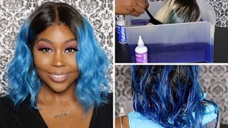 My First Time Using The Water Color Method || Update On Ms. Lula Ombre Wig || Rhythmnbeauty