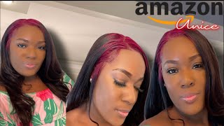Pre-Colored 99J| Gorgeous Highlights Ft. Amazon Unice Hair❤️