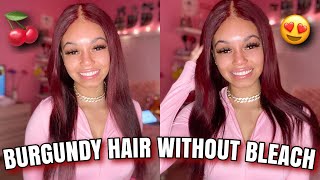 How To Dye 1B Hair Burgundy Without Bleach + Wig Install