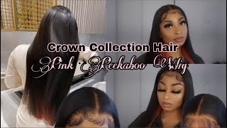 Detailed Plucking, Colouring & Installing Of Pink Peekaboo Patch Ft Crown Collection Hair | Assalaxx