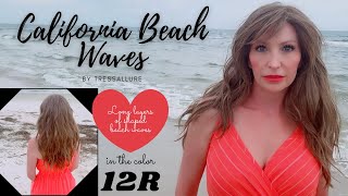 California Beach Waves Wig By Tressallure Wigs In The Color 12R.  Long Layers Of Shaped Beach Waves.