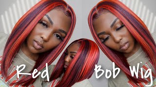 Red/Burgundy Bob Wig | Jodi | Ft Bobbi Boss