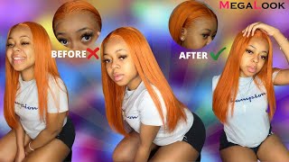 How To Melt That Lace W  Got2B | Ginger Frontal Wig Install | Megalook Hair