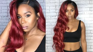 Super Long Red Wig  | Wine N’ Wigs Wednesday
