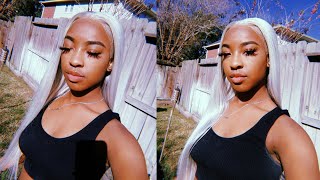 ️ Icy Grey Lace Front Wig Installation ️ |  Tinashe Hair