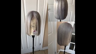 *How To* Make A Platinum Grey Wig W/4X4 Closure Ft Ali Queen 613 Hair | Fortheloveofupdos