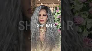 High Quality Kinky Curly Lace Wig Styles Ombre Grey Wig For African American Women Human Hair Wigs