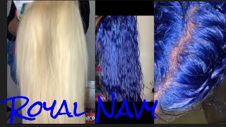 Water Coloring| Dying Bundles Blue Using Adore| Bigobundlez| 613 Blonde Hair