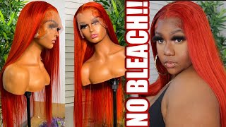  Amazon Must Have!! No Bleach Needed Or Dye !|| Pre-Colored Oeange Frontal Wig || Beauty Forever