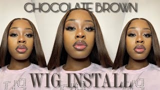 Chocolate Brown Frontal Wig Install | Alipearl Hair