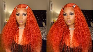 *Must Watch* Start To Finish |Ginger Orange Curly Wig Install | Original Queen Hair