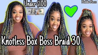 New! Lit Afbobbi Boss Mlf623 13X5 Knotless Box Boss Braid 30 Lace Fronal Wig