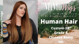 Mimo Wigs Custom Human Hair Wig - Long Ginger Ombre Remy Human Hair