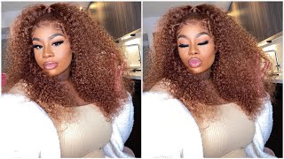 Curly Ginger Wig Install | Klaiyi Hair