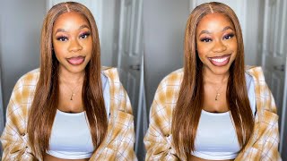 This Hair Color! #8 Ginger Lace Front Easy Wig Install Ft. Incolorwig