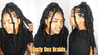 Curly Box Braids Tutorial  Boho/Butterfly/Passion Braids | Sam'S Beauty