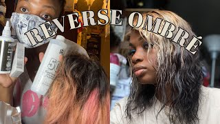Reverse Ombré Black Hair With Blonde Roots | Wig Re-Vamp Using Only One Hair Dye | Smavida Hair