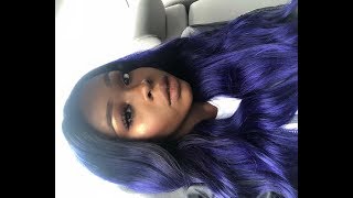 How I Watercolor Dye And Make My Violet Lace Frontal Wig | Gbemi Abiola