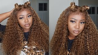 Omg!  Curly Blonde Color Wig With Space Buns   | Ft Incolor Wig