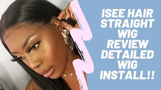 Isee Hair Aliexpress Straight Lace Front Wig Review ( Detailed Install !! )