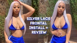 Lace Frontal Wig Install + Review Ft Afsisterwig Affordable Silver Grey Hair