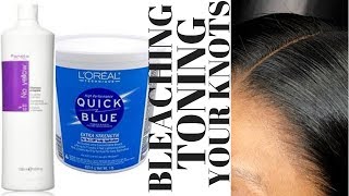 Super Easy - How To Bleach And Tone Knots | No Over Bleach Method For Lace Wigs | Luhair