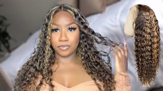 Budget Friendly Curly Honey Blonde & Chocolate Closure Wig Ft Ishow Hair | The Tastemaker