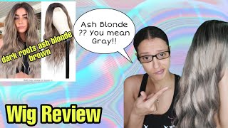 Dark Roots Ash Blonde Brown Wig Review