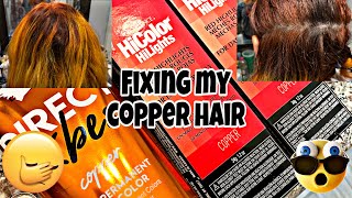 Fixing My Copper Hair Without Bleach/ Direct Vibes In Copper￼ And Loreal Hicolor￼￼ In Copper