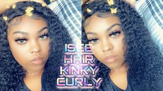 Watch Me Install My Kinky Curly Wig Ft. Isee Hair