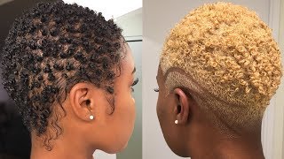 How To Safely Bleach Natural Hair Black To Blonde | Dyeing Short Natural Hair | Nia Hope