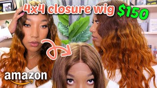 Perfect Fall Auburn Hair Color | Unice Hair 4X4 Fake Scalp T4/30 Wig Review