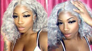 ❄️Platinum Grey Loose Curly Synthetic Wig | Candice Hair ❄️