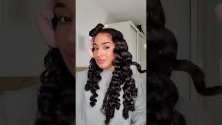 Trying Jumbo Flexi Rods On Long Curly Hair! Amazing Result!