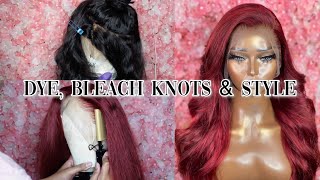 Dye Wig Red Without Bleach | Bleaching Knots & Styling | Luvme Hair