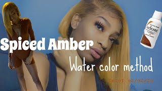 Dying My Wig Adore Spiced Amber Water Color Method