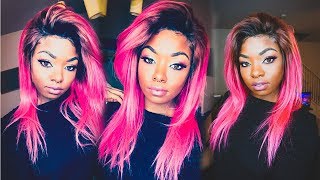 Frontal Wig | Dying Hair Pink W/ Dark Roots (Ombre Fail)