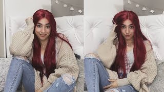 Installing A 24" Red Synthetic Lace Front Wig | Ft. Readywig