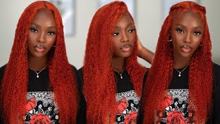 Ginger Orange Kinky Curly Lace Wig | Easy Lace Tint + Install | Ft Vshow Hair | Okemute Ugwuamaka