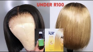 How To Bleach Hair From Black To Blonde |Kair Highlighting Kit| South African Youtuber