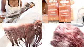 How To Dye Black Virgin Hair/Bundles Red Without Bleach: Beginner Friendly Step By Step | Angeliejb