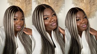 Get Into This Color You Need This Grey Highlight Wig| Alipearl Hair